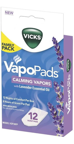 Vapo Pads Vicks Repuestos Para Humidificador Sueño  X12