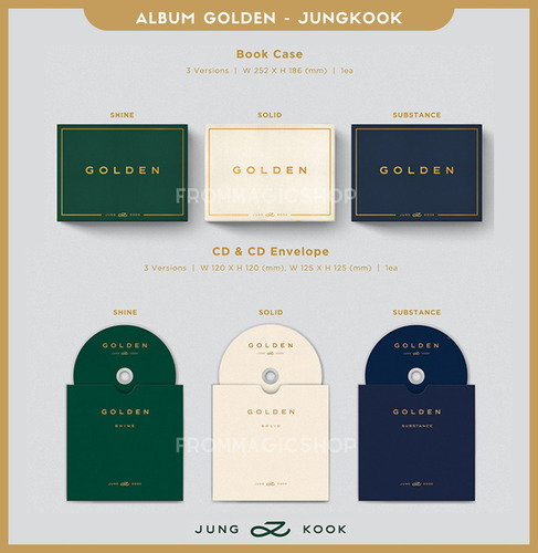 Album Jungkook ( Bts ) Golden ( Set + Weverse Ver ) + Pob