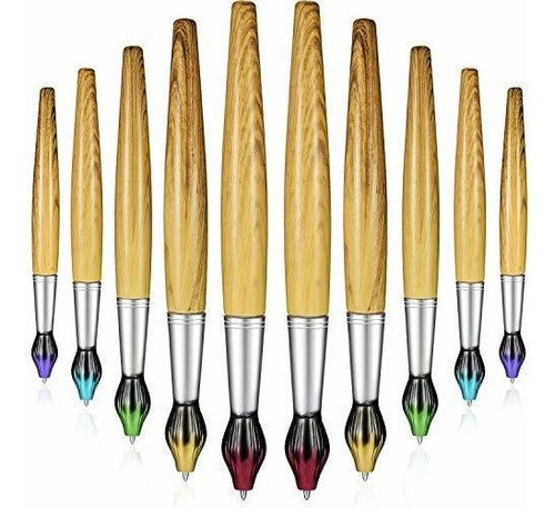 Bolígrafo - 10 Pieces Bamboo Brush Shape Ballpoint Pen Novel