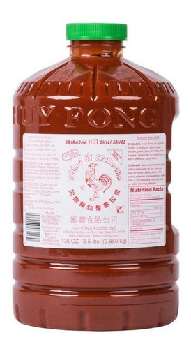 Salsa Sriracha Sauce Hot Huy Fong 3.85k Gallito La Original