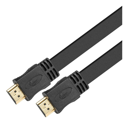Imagen 1 de 3 de Cable Hdmi Plano 3mts Macho/macho En Caja Xtech Xtc-410 Negr