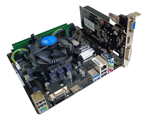 Kit Asus Completo I3-8100 3,60 Ghz + 16gb + Placa De Video Cor Preto