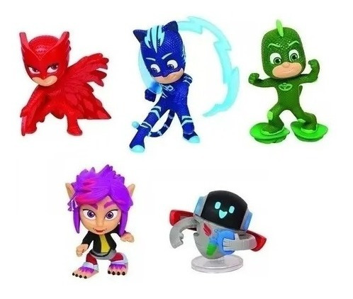 Pj Masks Set De 5 Figuras Coleccionables Robot Gekko Catboy