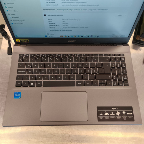 Laptop Acer Aspire 5 , Core I5 12th , 8gb Ram Y 512gb Ssd Gris (Usado)