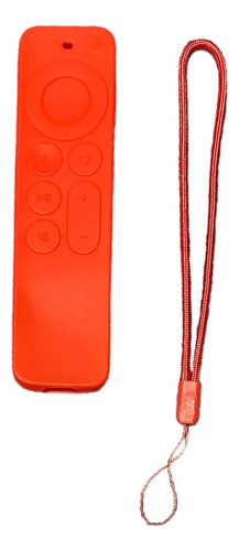 Funda Cobertura Total Para Apple Tv Siri Remote 4k Rojo