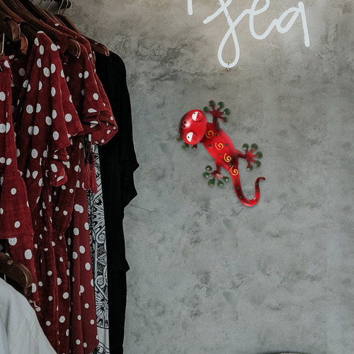 Decoración De Pared Con Forma De Geco De Hierro Forjado