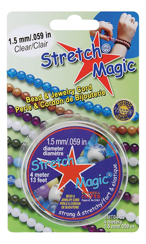 Pepperell 15mm Stretch Magic Bead And Jewelry Cord 4m Clear