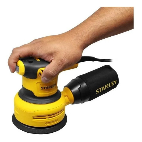 Lijadora profesional roto orbital Stanley SS30-B3 con sistema velcro amarilla 50Hz 300W 220V