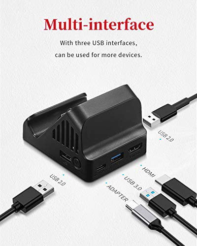 Switch Dock Con 4k Hdmi Y Ventilador - Carga Y Proyeccin