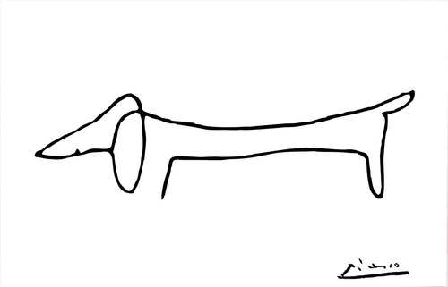 Lamina Fine Art The Dog (lump) Picasso 30x50 Cm Myc Arte