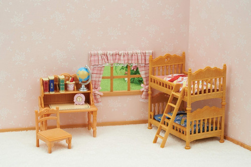 Sylvanian Families Cama Cucheta Niños Set Escritorio Juguete