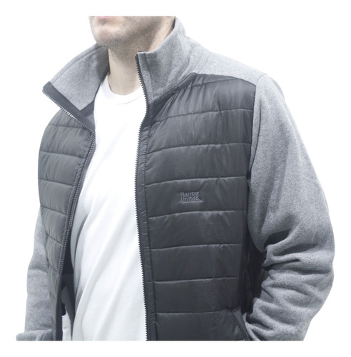 Campera Narrow Frisada Sin Capucha Y Nylon 9001241 Hombre