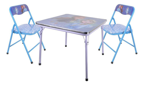 Mesa Plegable C/2 Sillas Mickey, Minnie, Frozen, Spiderman