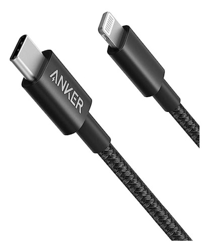 Anker 331 Cable Usb-c A Lightning Nylon Mfi 1.8 Metros Negro