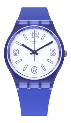 Reloj Swatch Unisex Gent Gn268 Electric Shark Color de la malla Azul Color del bisel Azul Color del fondo Blanco/Azul