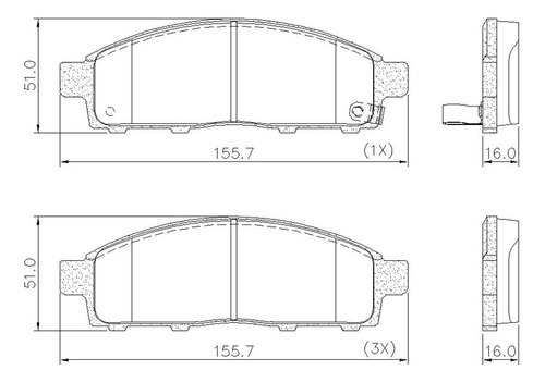 Pastilha De Freio Lonaflex L200/pajero - P-771