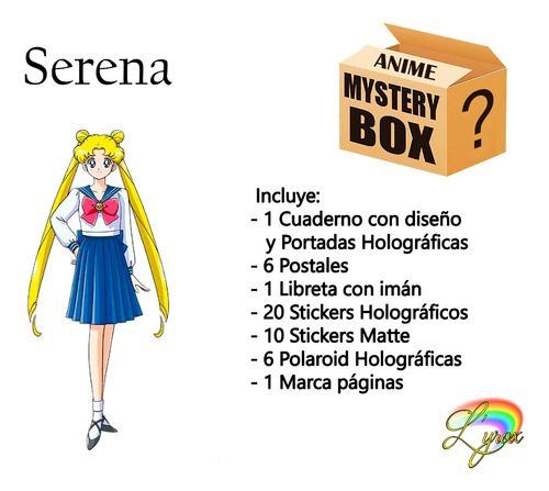 Serena Sailor Moon Mystery Box Holográfica Envío Gratis 