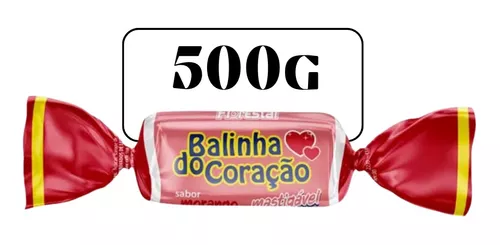 Bala Mastigável Morango Balinha do Coração 100g  Compre na Mercadoce -  Mercadoce - Doces, Confeitaria e Embalagem