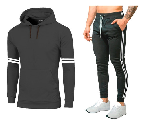 Imagen 1 de 3 de Conjunto Buzo O Campera Y Jogging Lines Hombre Gdo