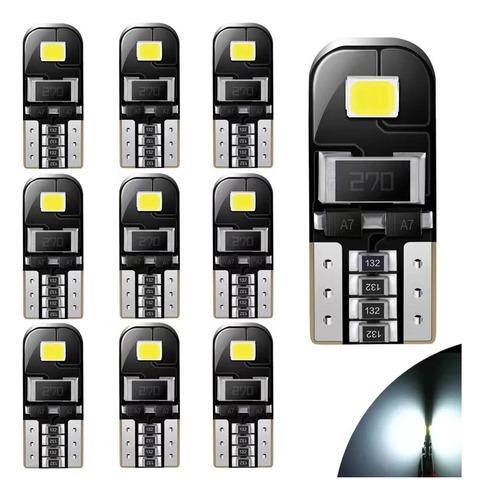 X10 Ampolletas Luz Led Cola De Pescado T10 Blanco Frio