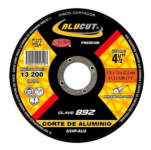 Disco De Corte Austromex 892 Aluminio 4.1/2x1.5