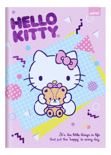 Caderno Universitário Capa Dura 80 Folhas Hello Kitty
