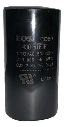 Capacitor 430-516uf Eos