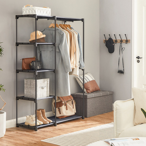 Armario De Ropa Songmics Plegable Color Gris