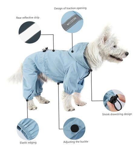 Chubasquero Para Perros, Chubasquero Impermeable Para Perros