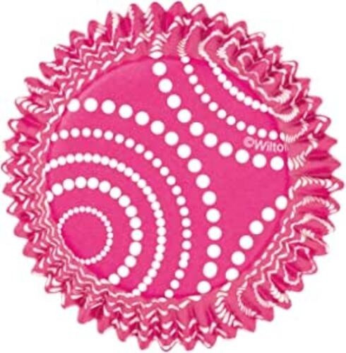 Capacillo Estándar Rosa Puntos Blancos 36 Pz Wilton 415-0486