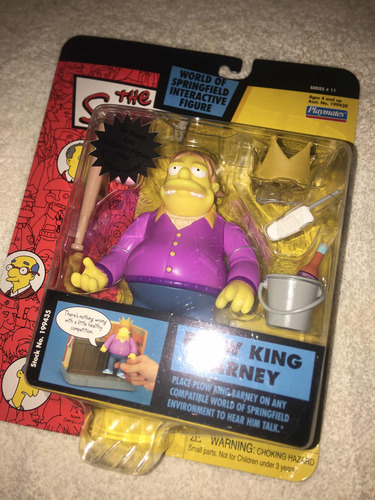 Figura Simpsons Playmates Plow King Barney Barredora 2002 (Usado)