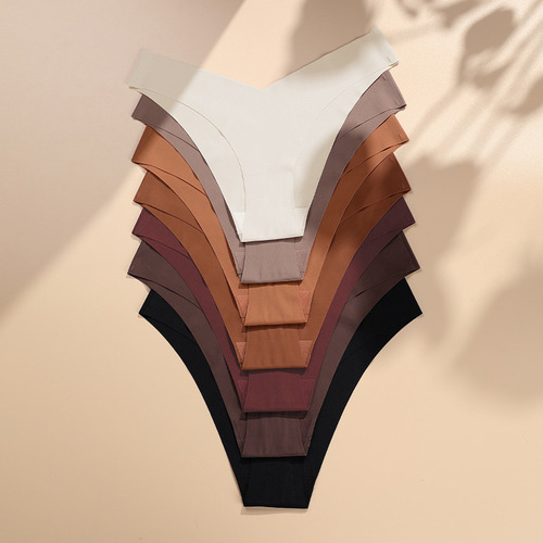 Pack De 5 Bragas De Bikini Sin Costuras De Seda Helada.