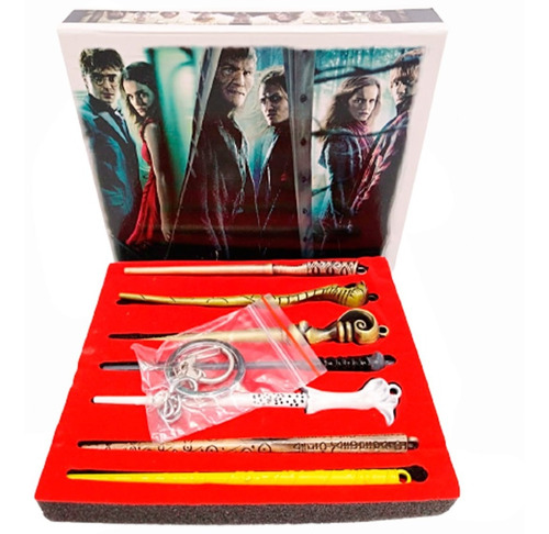 Set Con 7 Llaveros De Harry Potter En Forma De Varita