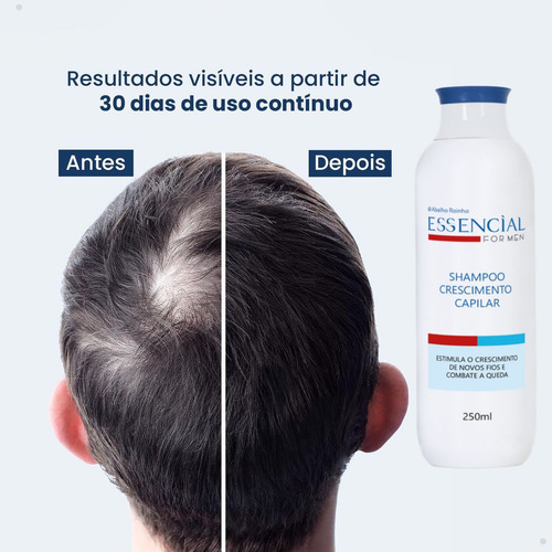 Shampoo Crescimento Capilar Essencial For Men Abelha Rainha