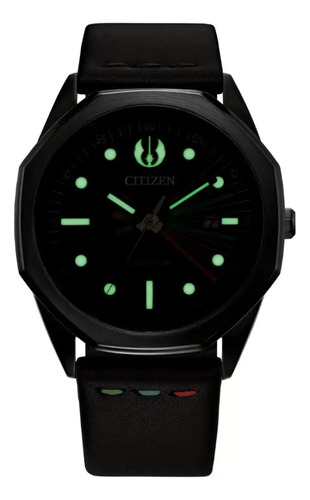 Reloj Citizen Eco Drive Star Wars Jedi Master Bm7498-00w Color de la correa Negro