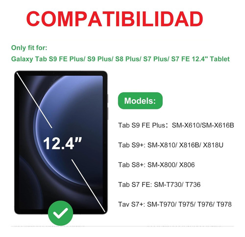 Funda Case Antigolpes Para Samsung Tab S9 Fe Plus Sm-x610