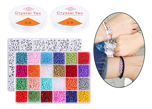 4000x 4000pcs Craft Bead Set De Plástico Para Joyas Kids