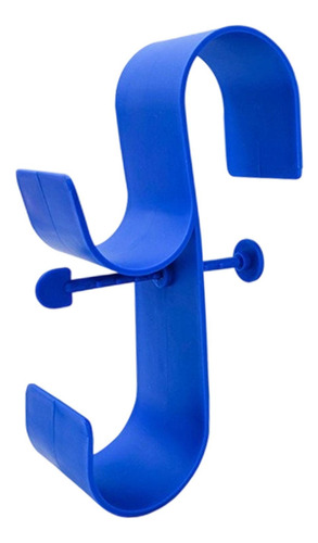 Colgador De Postes De Piscina Con Ganchos Dobles Sobre Azul