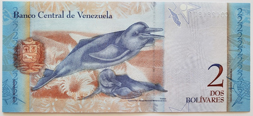 Imagen 2 de 2 de Billete Venezuela 2 Bolívares Marzo 2007 C8 Unc 1ra Emisión