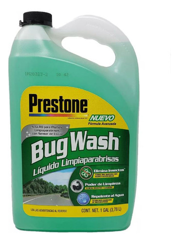 Líquido Limpiaparabrisas Prestone Bug Wash 3.78 L (1 Galón)