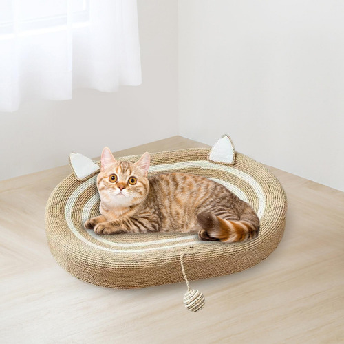 Almohadilla Ovalada Para Rascar Gatos, Soporte Para Cama De