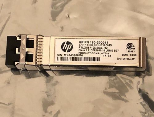 Transceiver Hp Ftlx8571d3bcl-h2 657884-001 Sfp 850nm 10gb