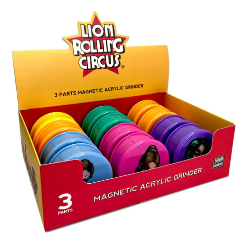 Caixa Dichavador Lion Rolling Circus 3 Partes C/12