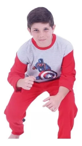 Pijama Manga Larga Capitan America T.8-12 Maxime 333m