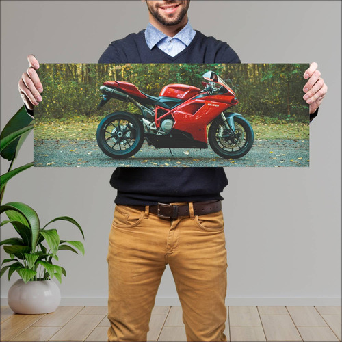 Cuadro 30x80cm Moto Moto Ducati 848