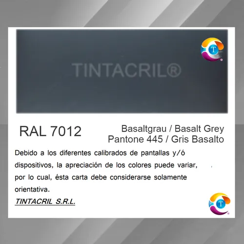Pintura Bicapa Ral 7012 X 3.6 Lts. Gris Basalto