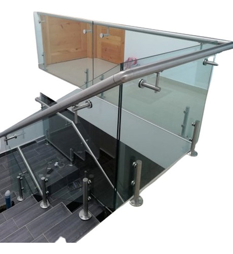 Barandal Vidrio / Escalera C/pasamanos Mod.poste Monterrey