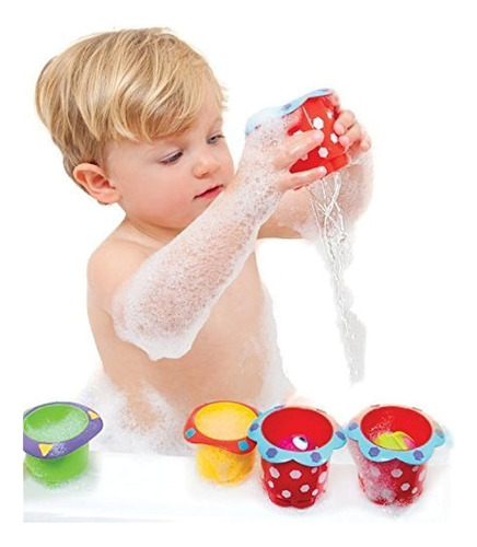 Nuby Baño Tiempo Divertido Splish Splash Tazas