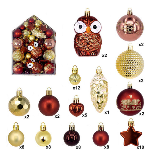 I Christmas Balls 5004, 72 Unidades, Decoración Para Árbol D