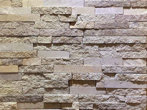 Revestimiento Murete Brick Piedra Natural Bariloche En Malla